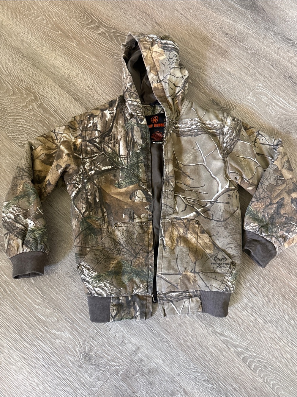 Game Winner Youth Camo Jacket - Brown & Green